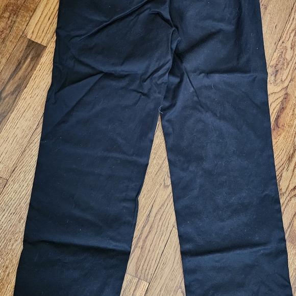 J. Crew Crop Chino Pants Women Size 2 Straight Leg Wide Waist Zip Fly Black - Picture 9 of 10